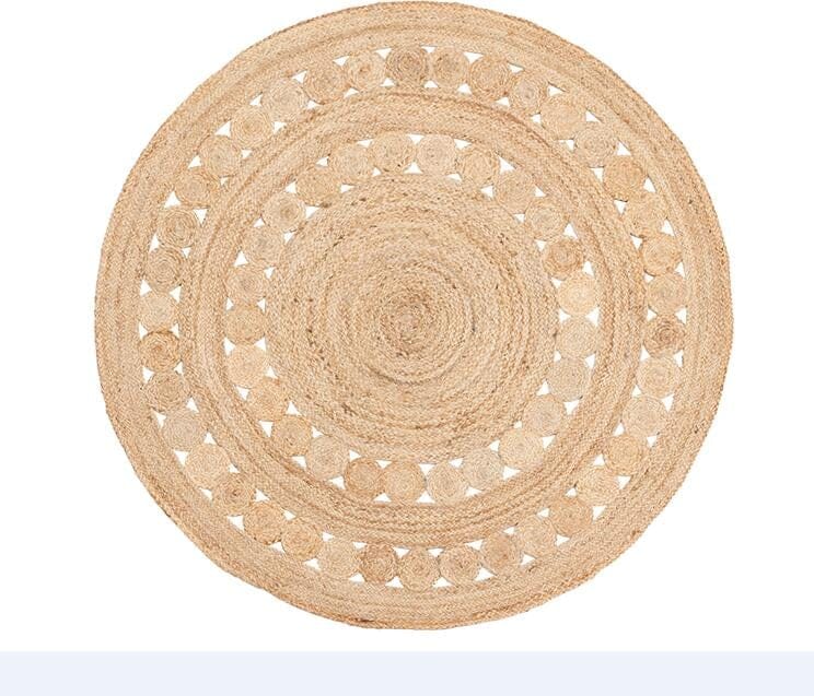 EIVISSA and MAÓ round and rectangular jute rugs, 200 cm diameter