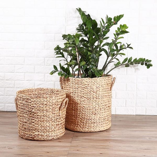 TERRÓN round plaited-fibre basket