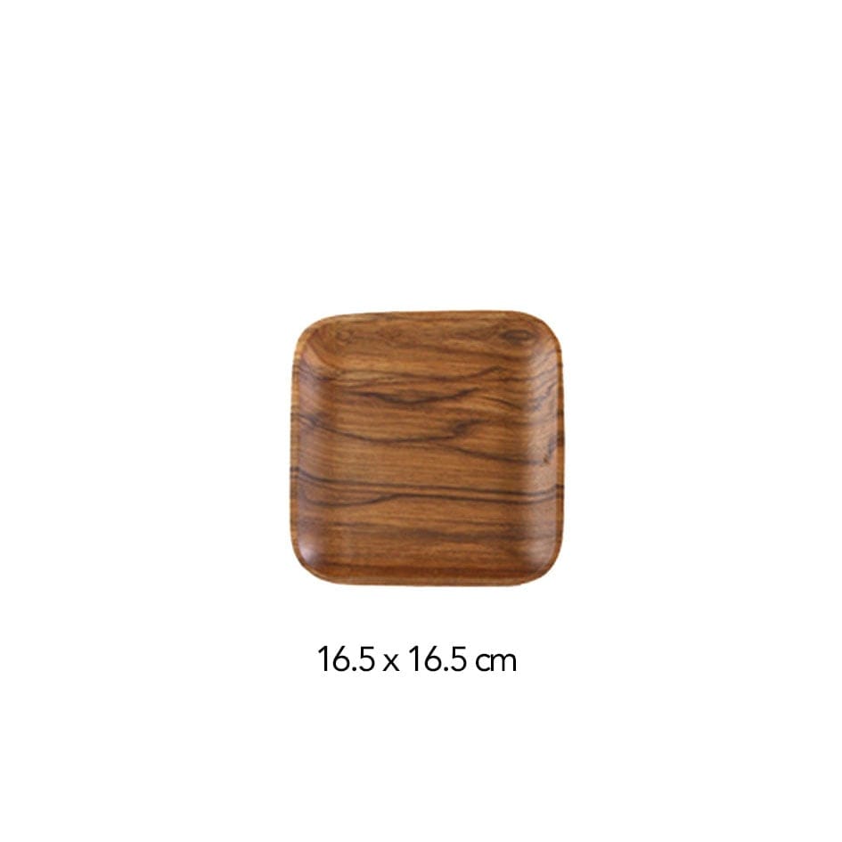 SERENGUETI zebrano wood boards and plates, MAGOME Mod. 17, 16.5 x 16.5 cm