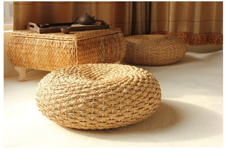 RYOKAN handmade natural pouffe, view 4