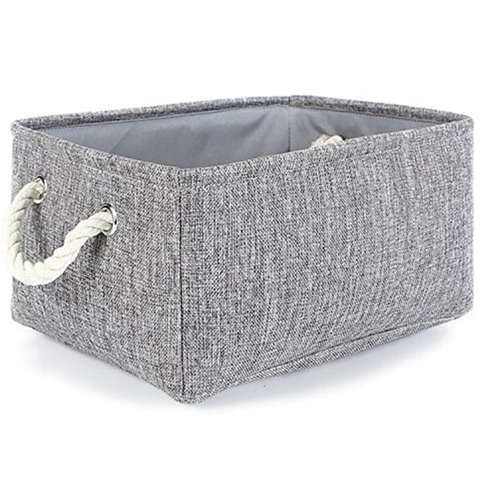 MARSEILLE fabric storage box, Colour: MASELLA 10 Grey · Size: 30 x 20 x 13 cm