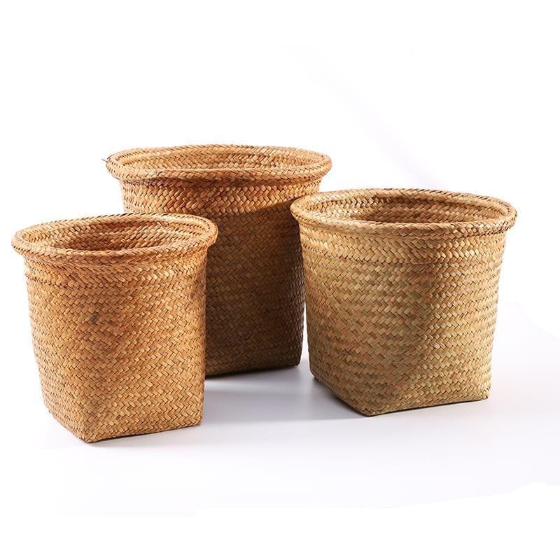PACAS set of three plant baskets, PACA 2 set, light caramel