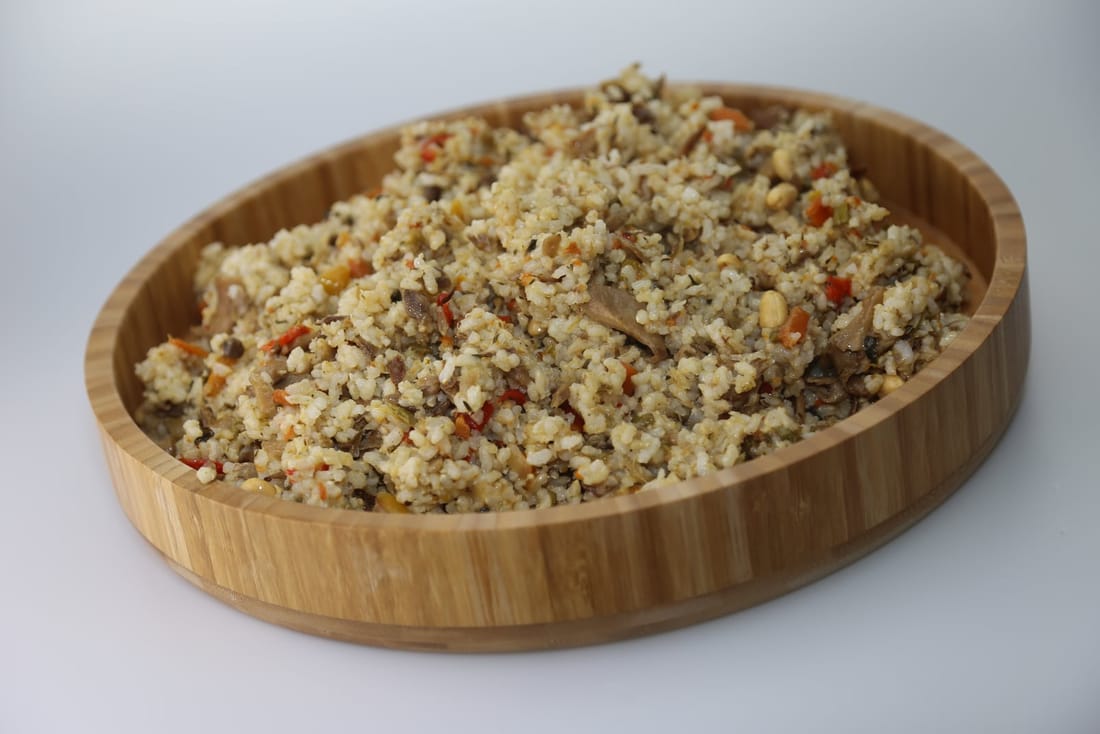 Bamboo rice serving dish, view 2