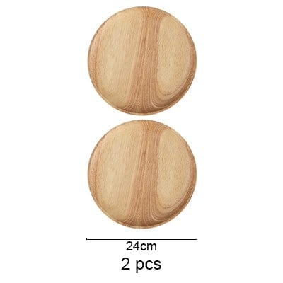 BAM-BAM children’s wooden plate, 2 plates, 24 cm