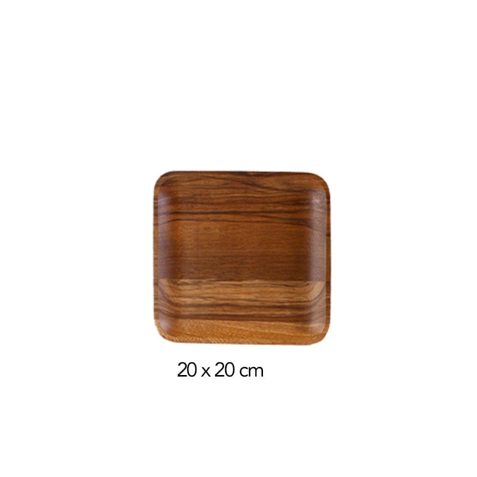 SERENGUETI zebrano wood boards and plates, MAGOME Mod. 2, 20 x 20 cm