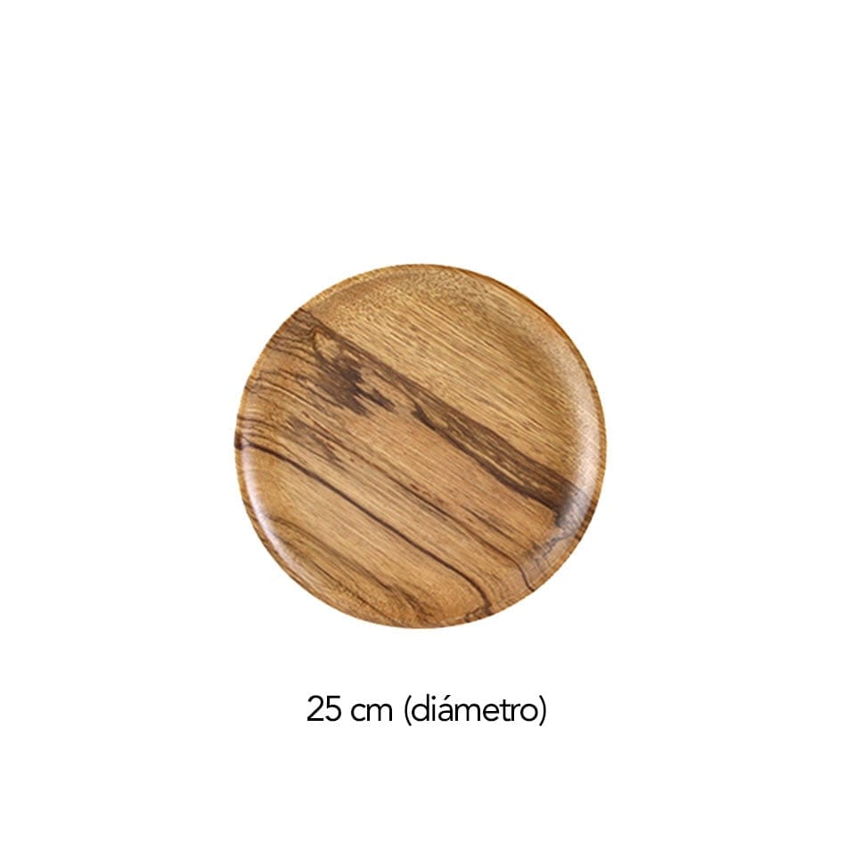 SERENGUETI zebrano wood boards and plates, MAGOME Mod. 3, 25 cm