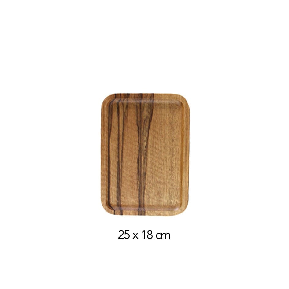 SERENGUETI zebrano wood boards and plates, MAGOME Mod. 4, 25 x 18 cm