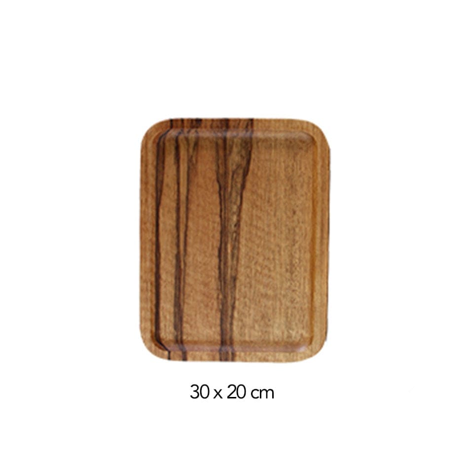 SERENGUETI zebrano wood boards and plates, MAGOME Mod. 1, 30 x 20 cm
