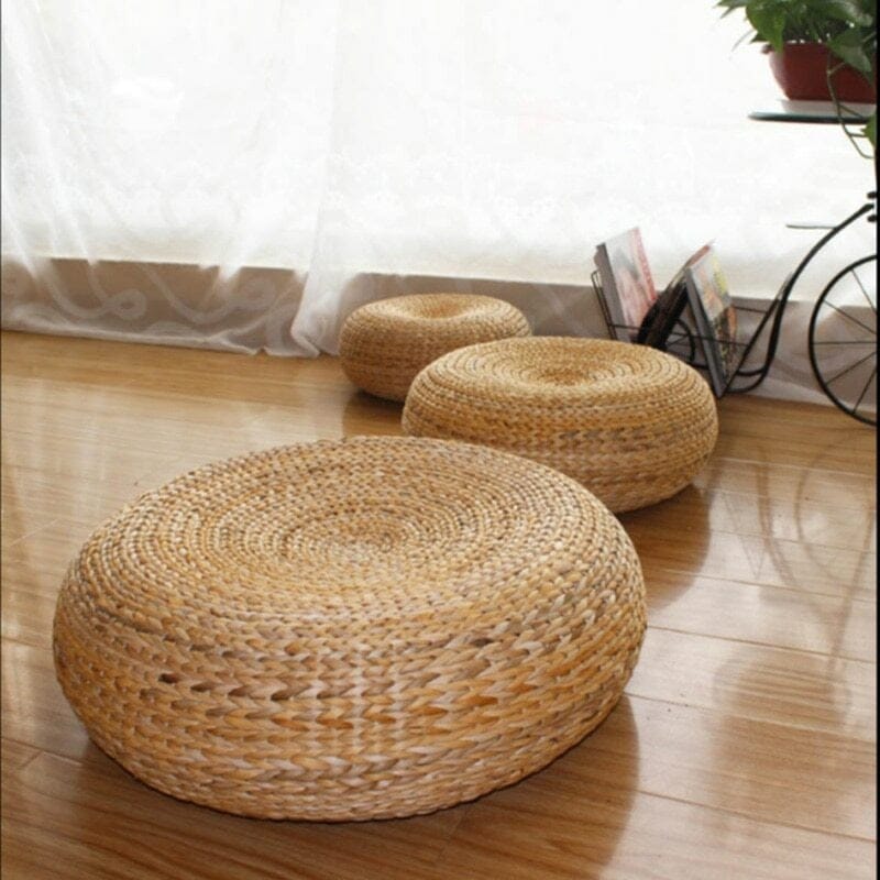 MYANMAR handmade eco-friendly pouffe, view 3