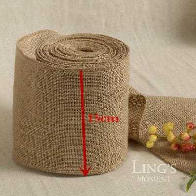 MENDELSSOHN jute hessian table runner, 15 cm