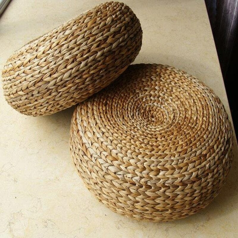 MYANMAR handmade eco-friendly pouffe, view 4