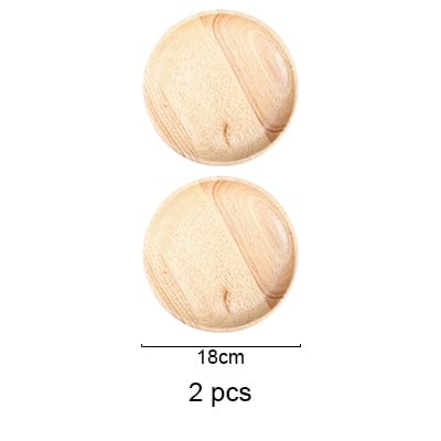 BAM-BAM children’s wooden plate, 2 plates, 18 cm