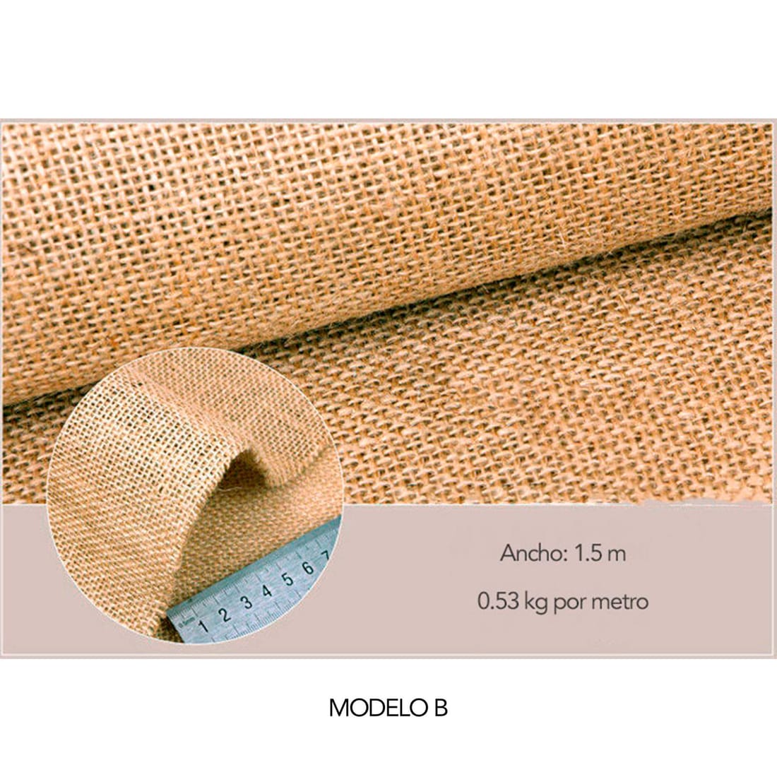 SACO natural jute hessian, Colour 3