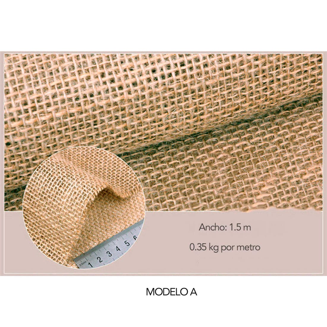 SACO natural jute hessian, Colour 2
