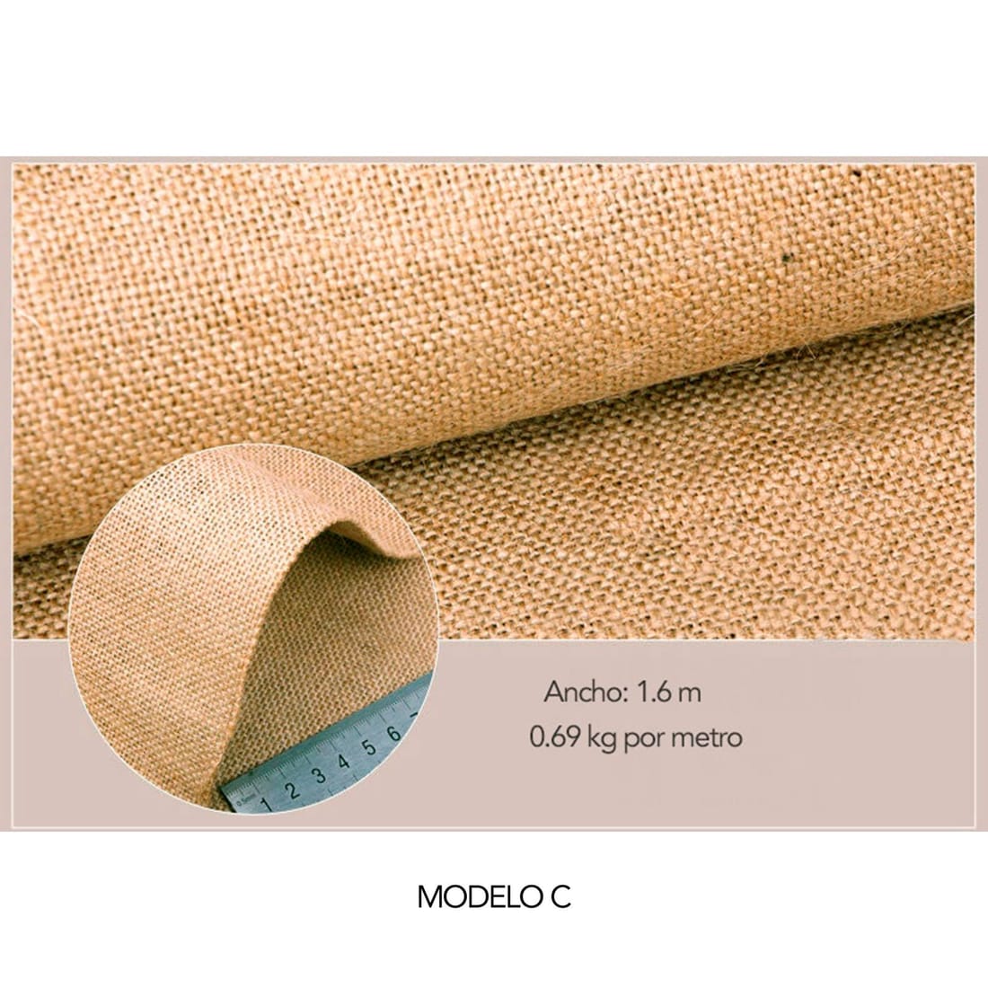 SACO natural jute hessian, Colour 4