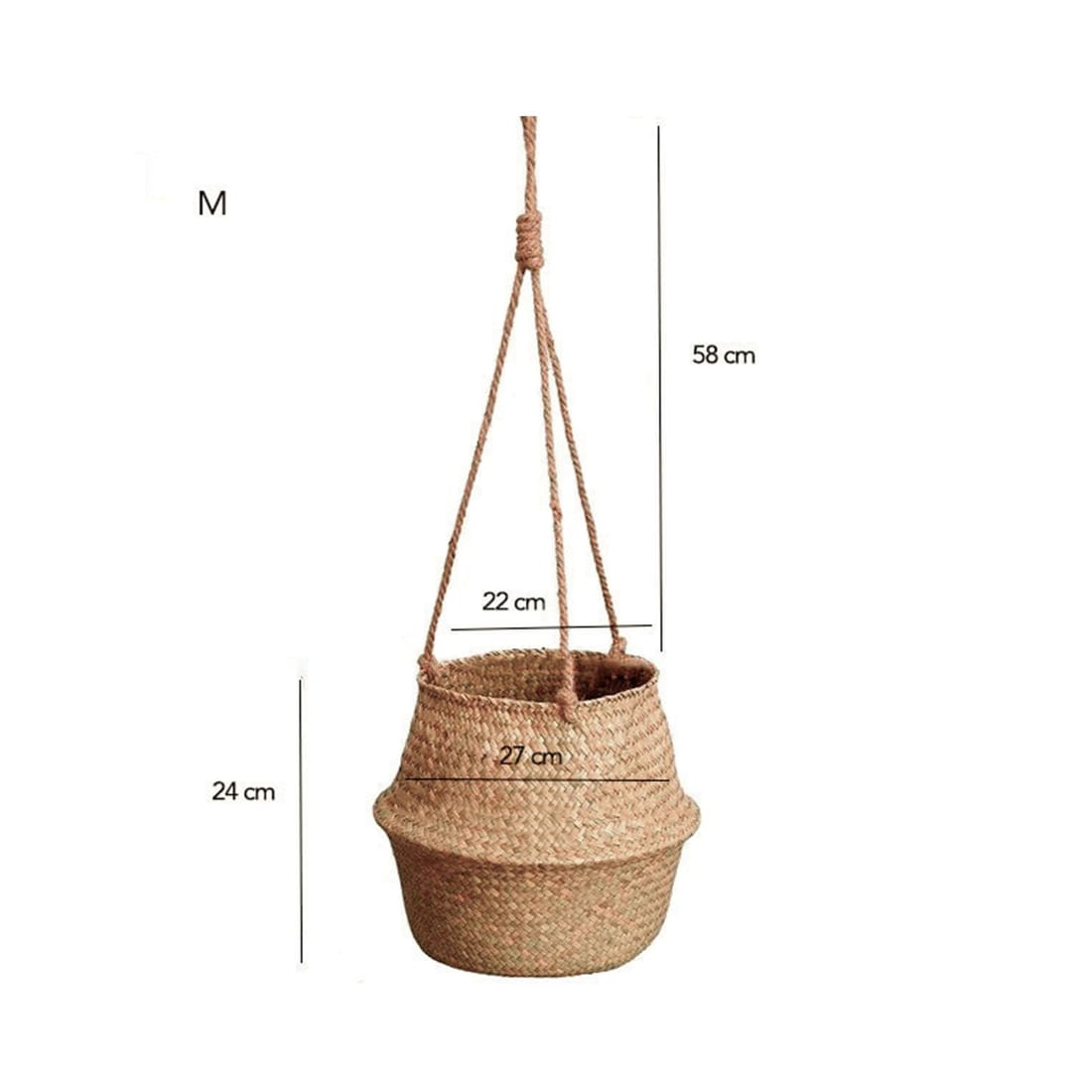 PAPUA hanging plant basket, PAPUA 2 M