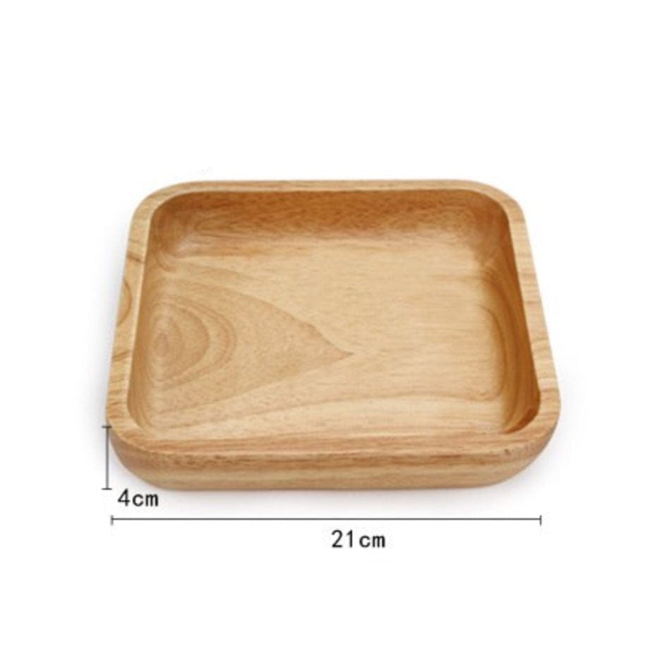 AMAZONIA wooden plates and trays, 21 x 4 cm