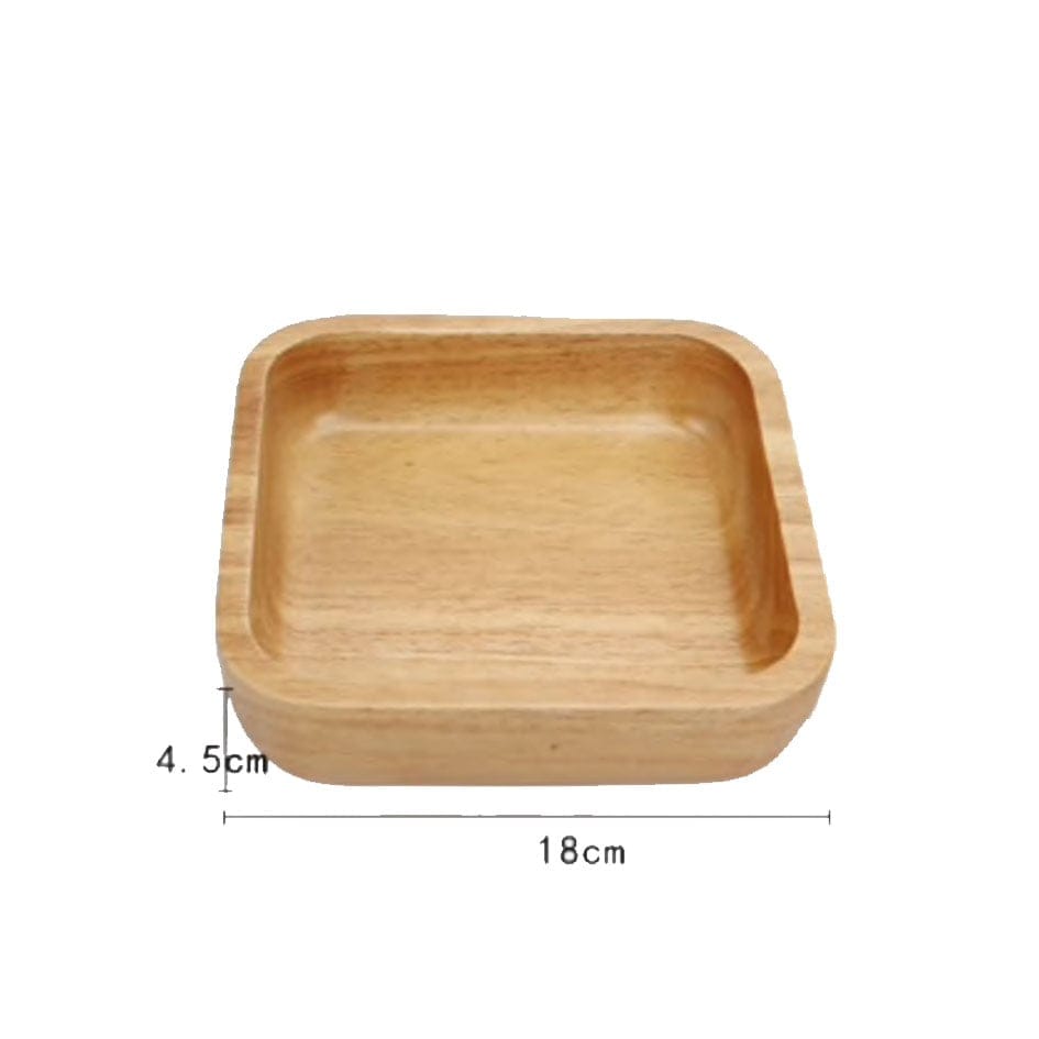 AMAZONIA wooden plates and trays, 18 x 4 cm