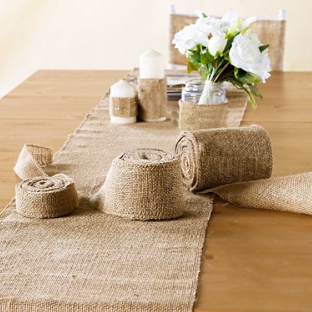 MENDELSSOHN jute hessian table runner, view 2